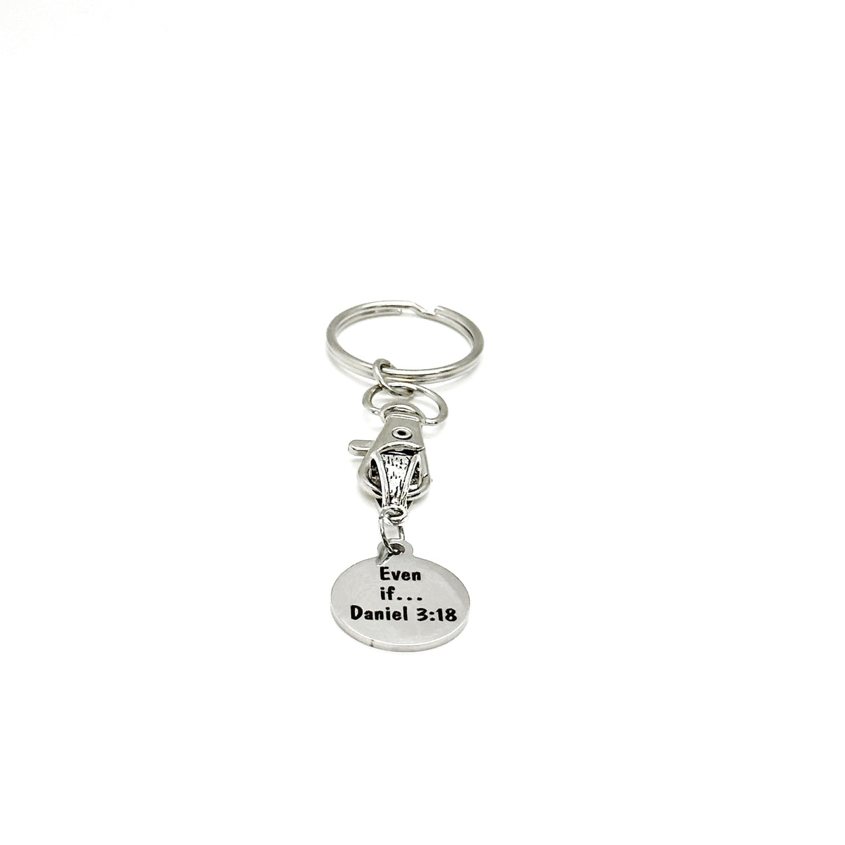 Even If Daniel 3 18 Charm Convertible Keychain Faith Scripture Keychain Removable Pendant Christian Gift
