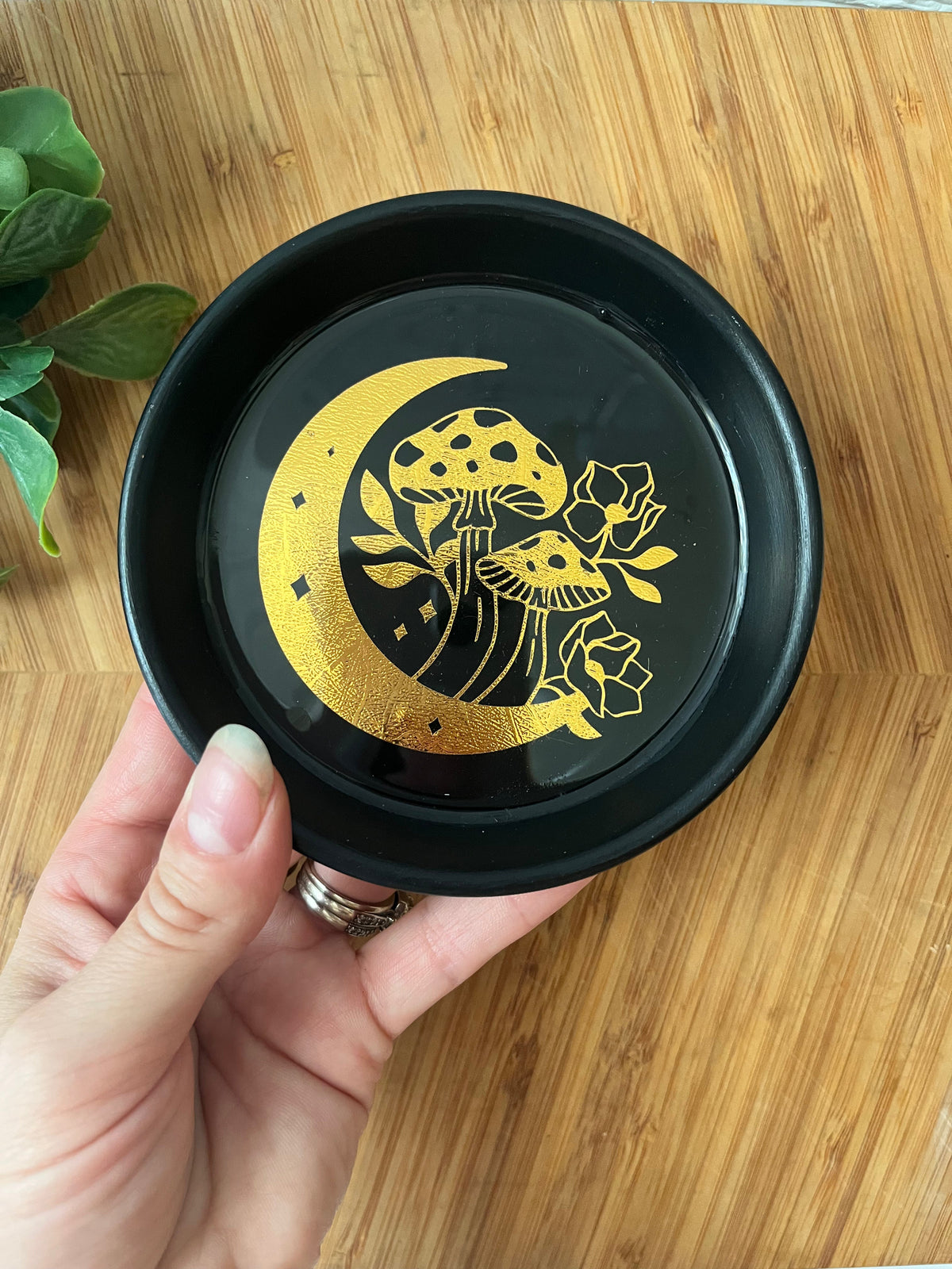 Moon and mushroom tray