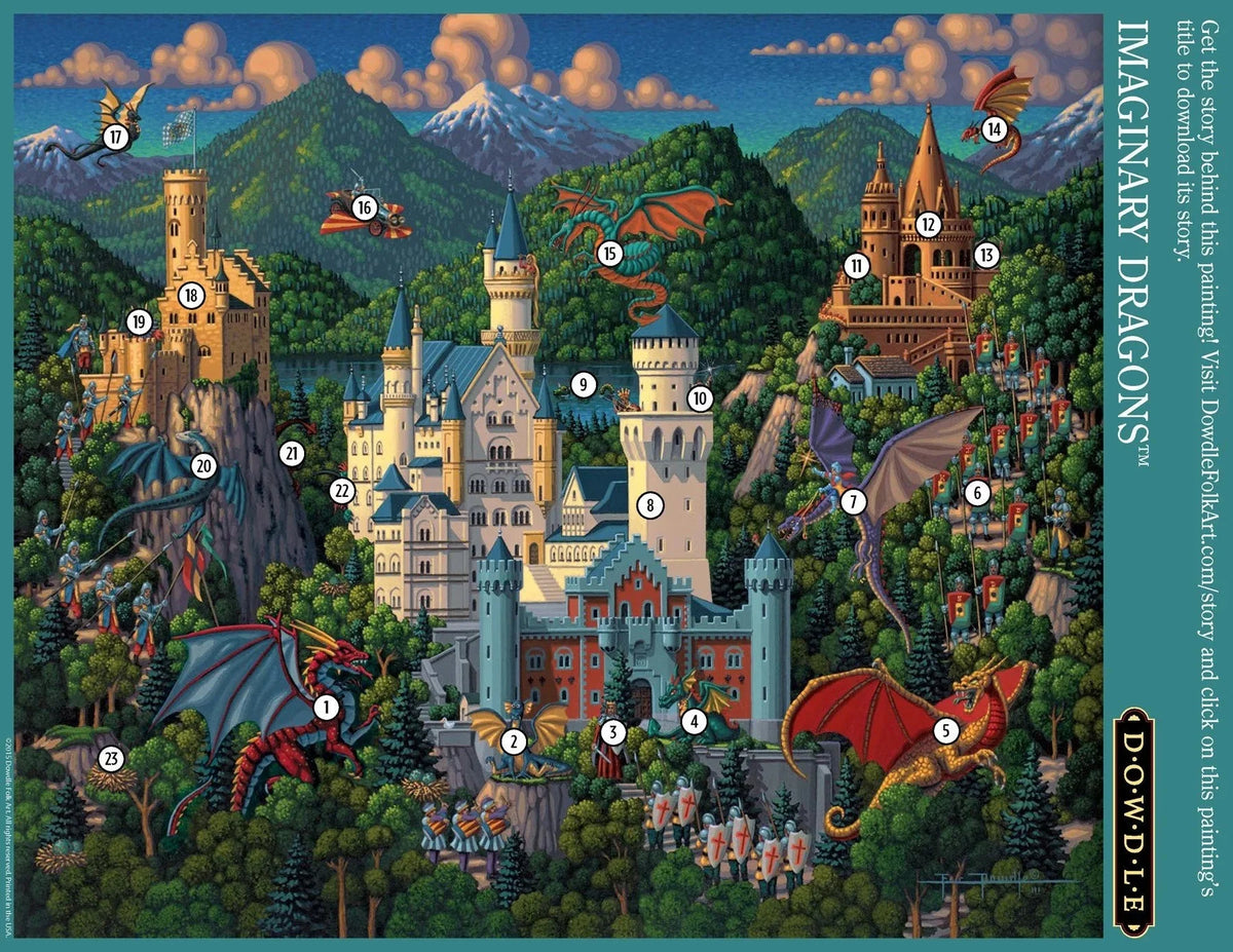 Imaginary Dragons 300 Piece Jigsaw Puzzle by Dowdle