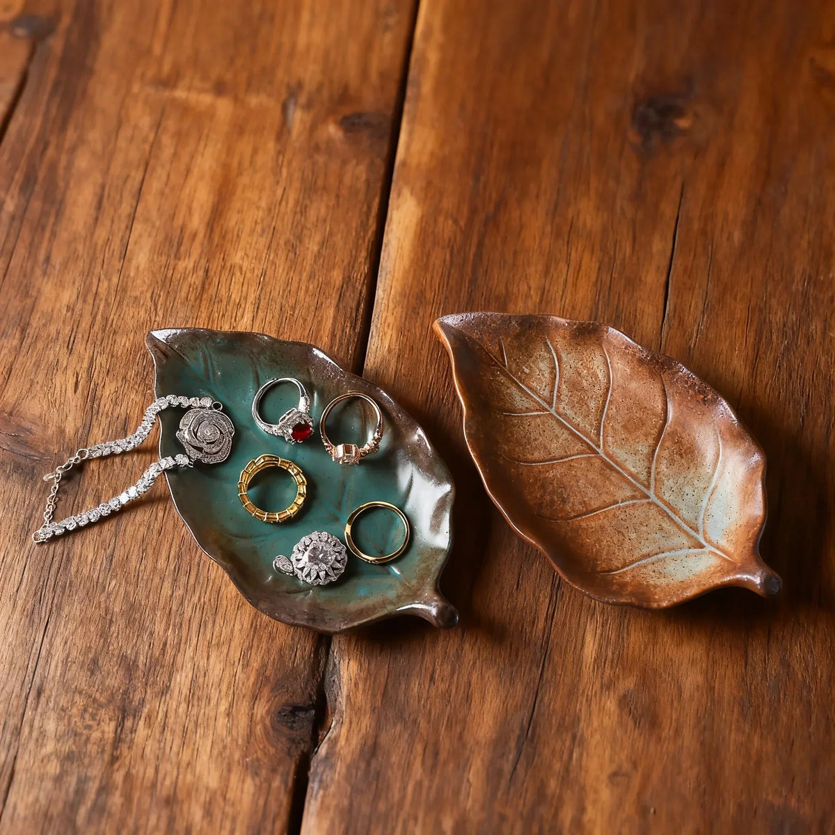 Jewelry Tray - Maple Leaf Ceramic Small