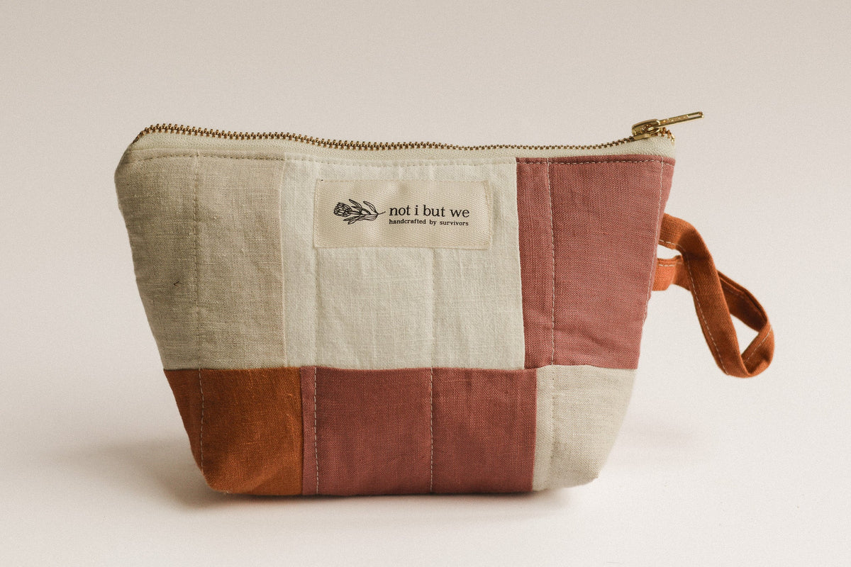 Patchwork Quilted Cosmetic Pouch