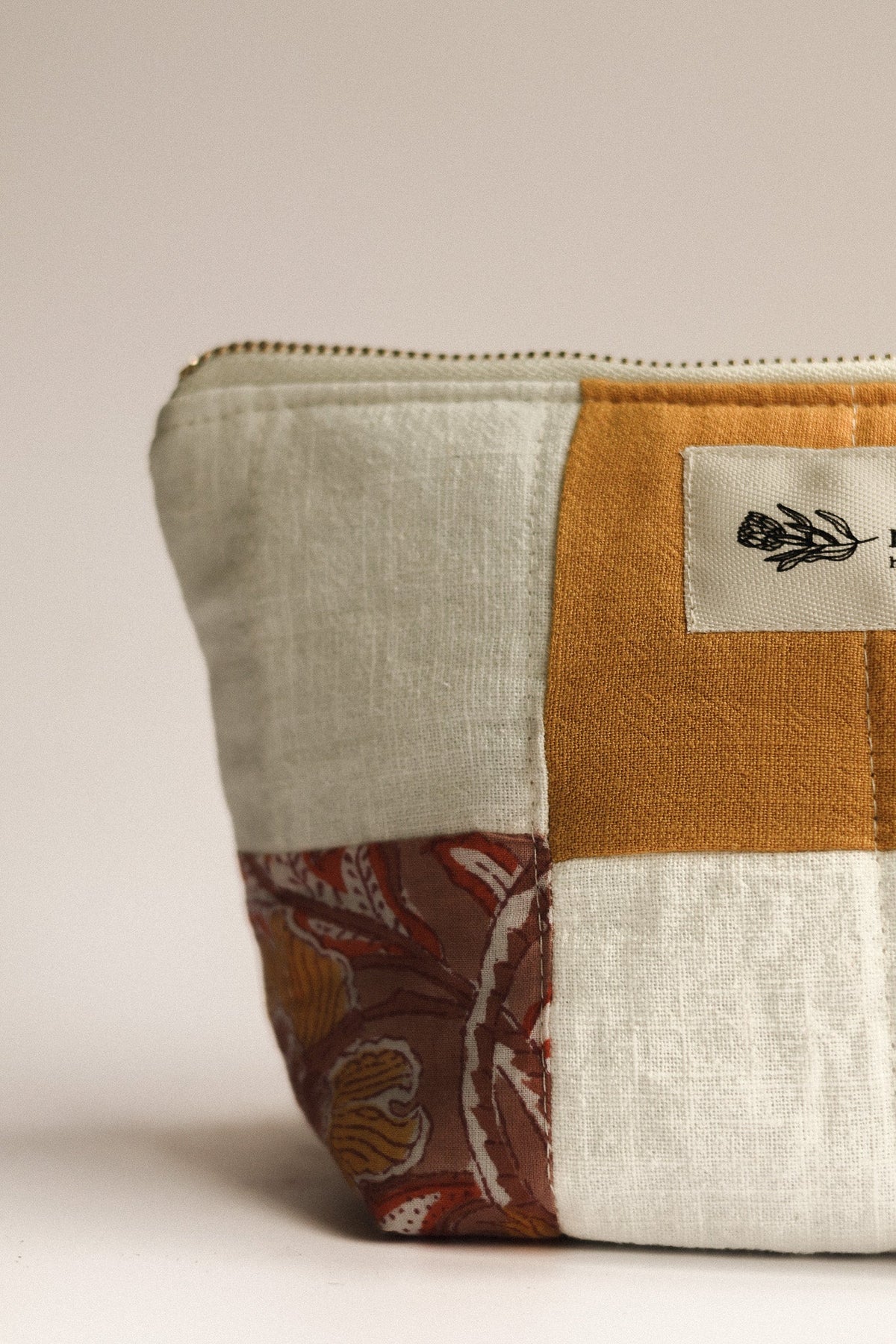Patchwork Quilted Cosmetic Pouch