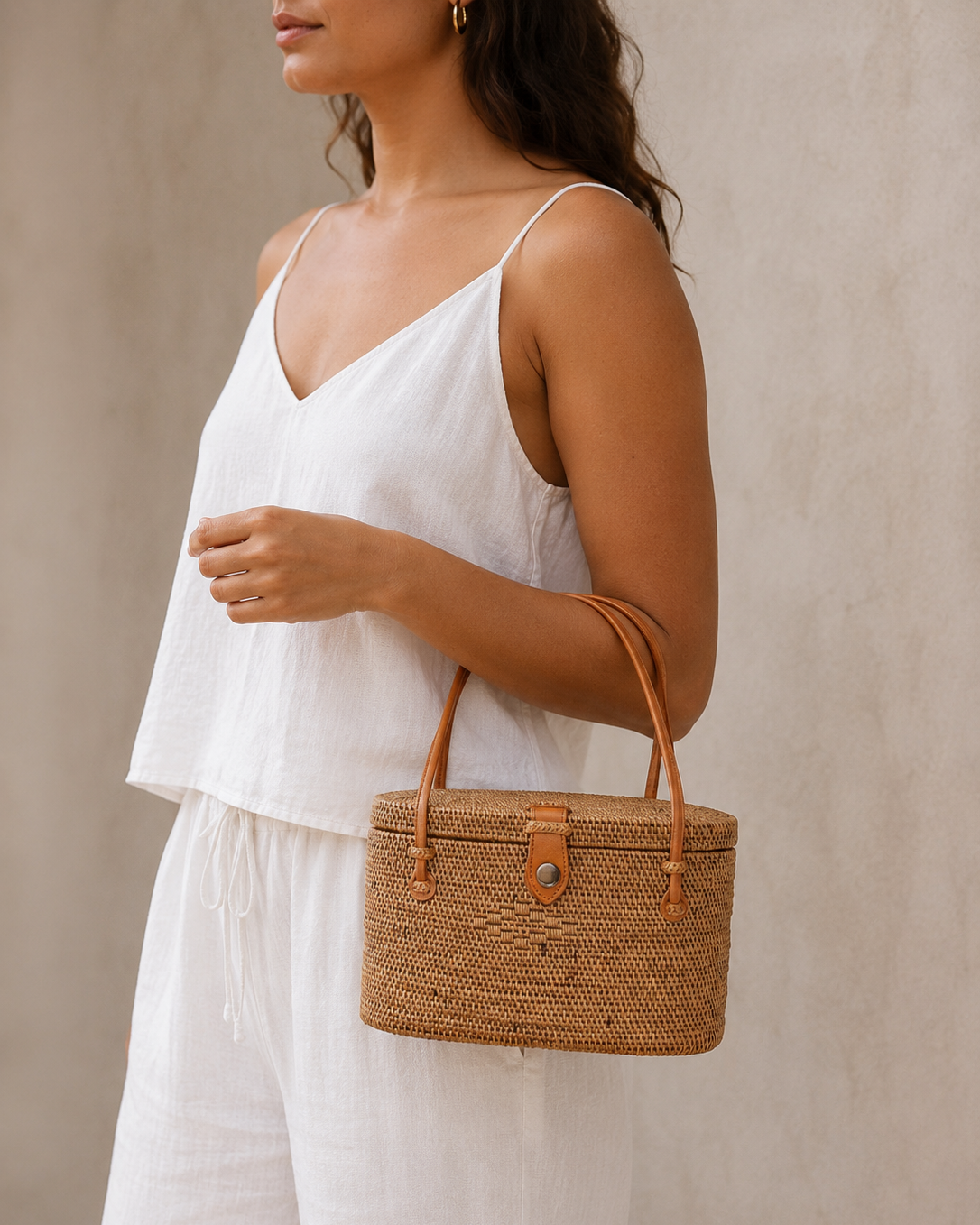 Opal Rattan Purse
