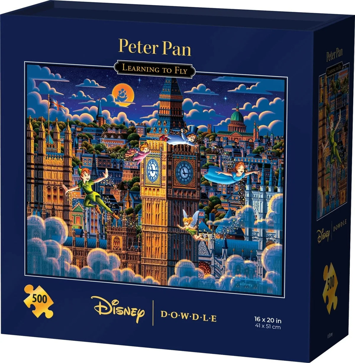 Peter Pan Learning to Fly 500 Piece Jigsaw Puzzle by Dowdle and Disney