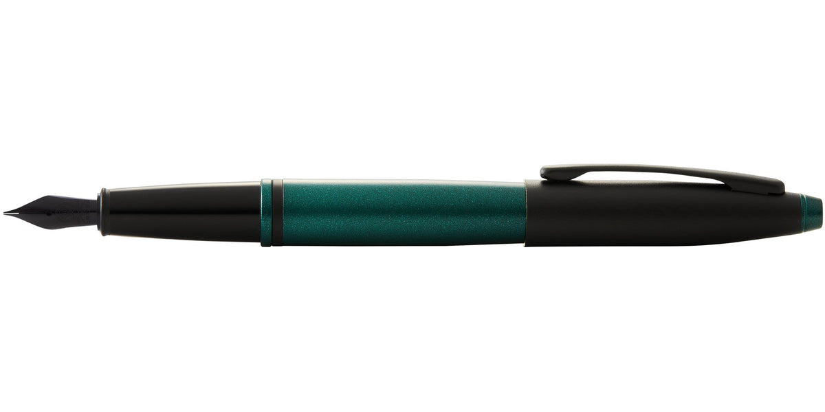 Calais™ Matte Green and Black Lacquer Fine Nib Fountain Pen