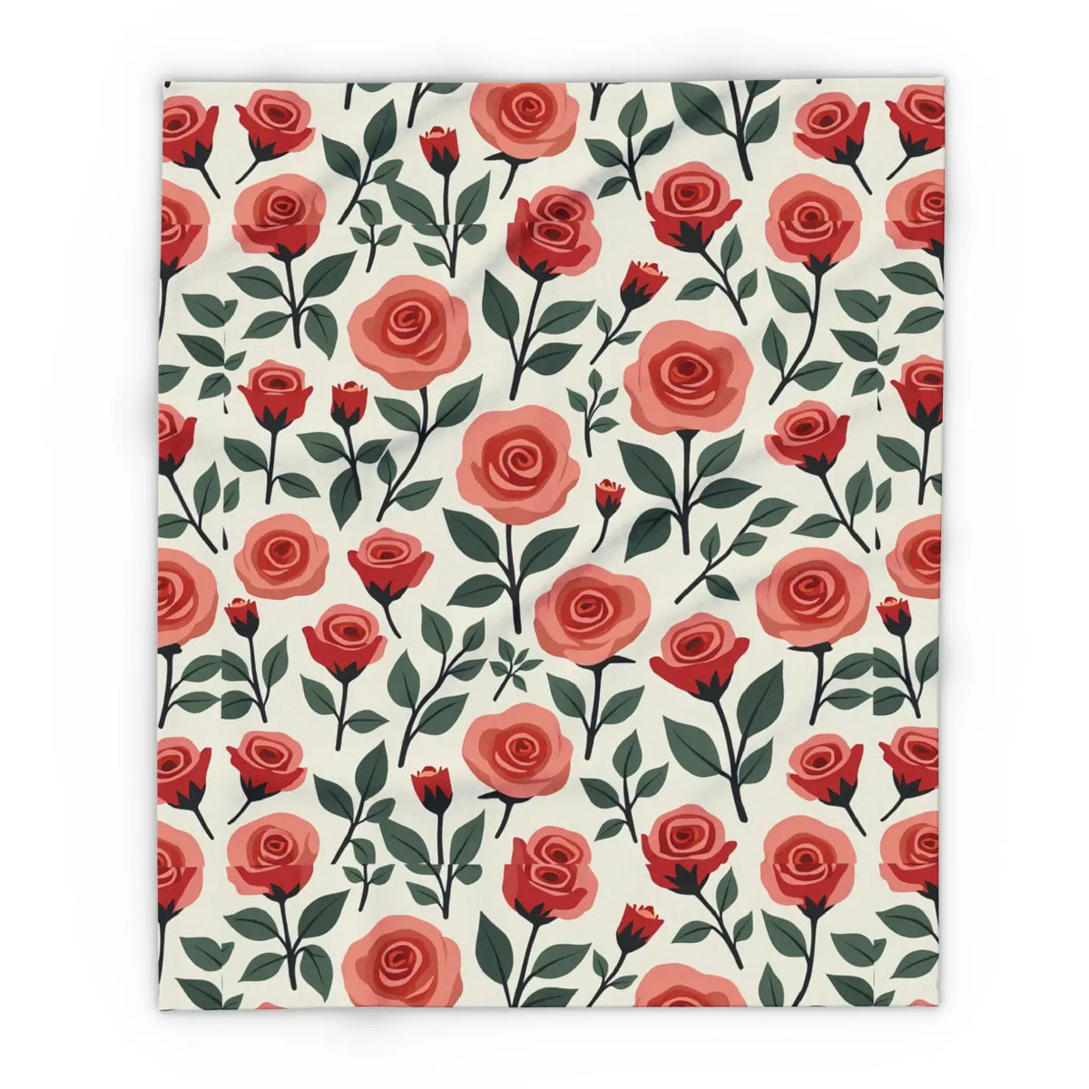 DipaliZ Red Roses Arctic Fleece Blanket Soft Warmth Size 108x90