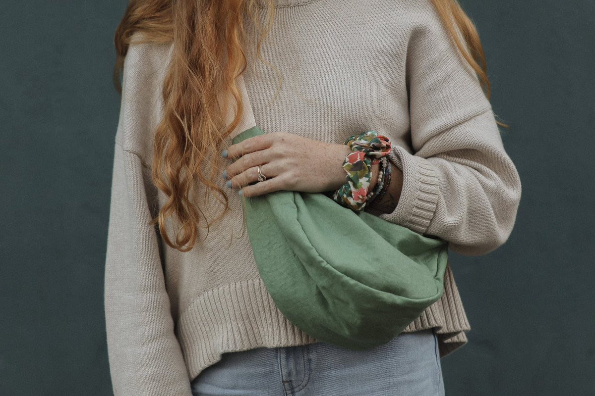 Black Floral Scrunchie