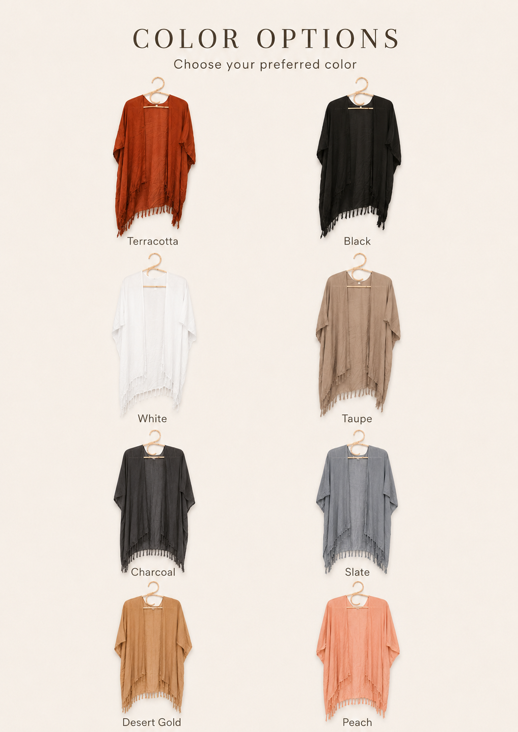 Solid Color Kimonos