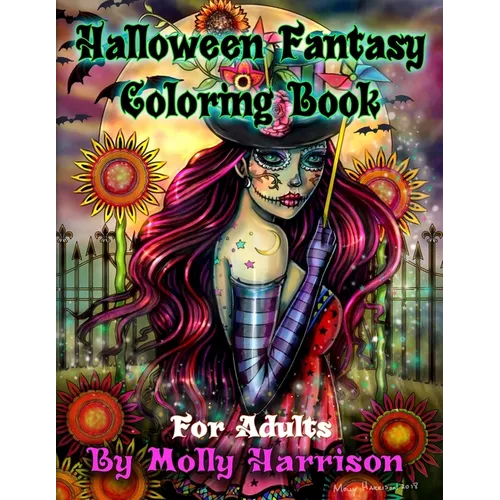Halloween Fantasy Coloring Book For Adults: Featuring 26 Halloween Illustrations, Witches, Vampires, Autumn Fairies, and More! - Paperback