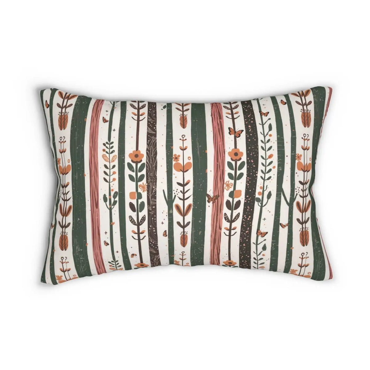 DipaliZ Nature Lumbar Pillow Plants and Flowers 14x22