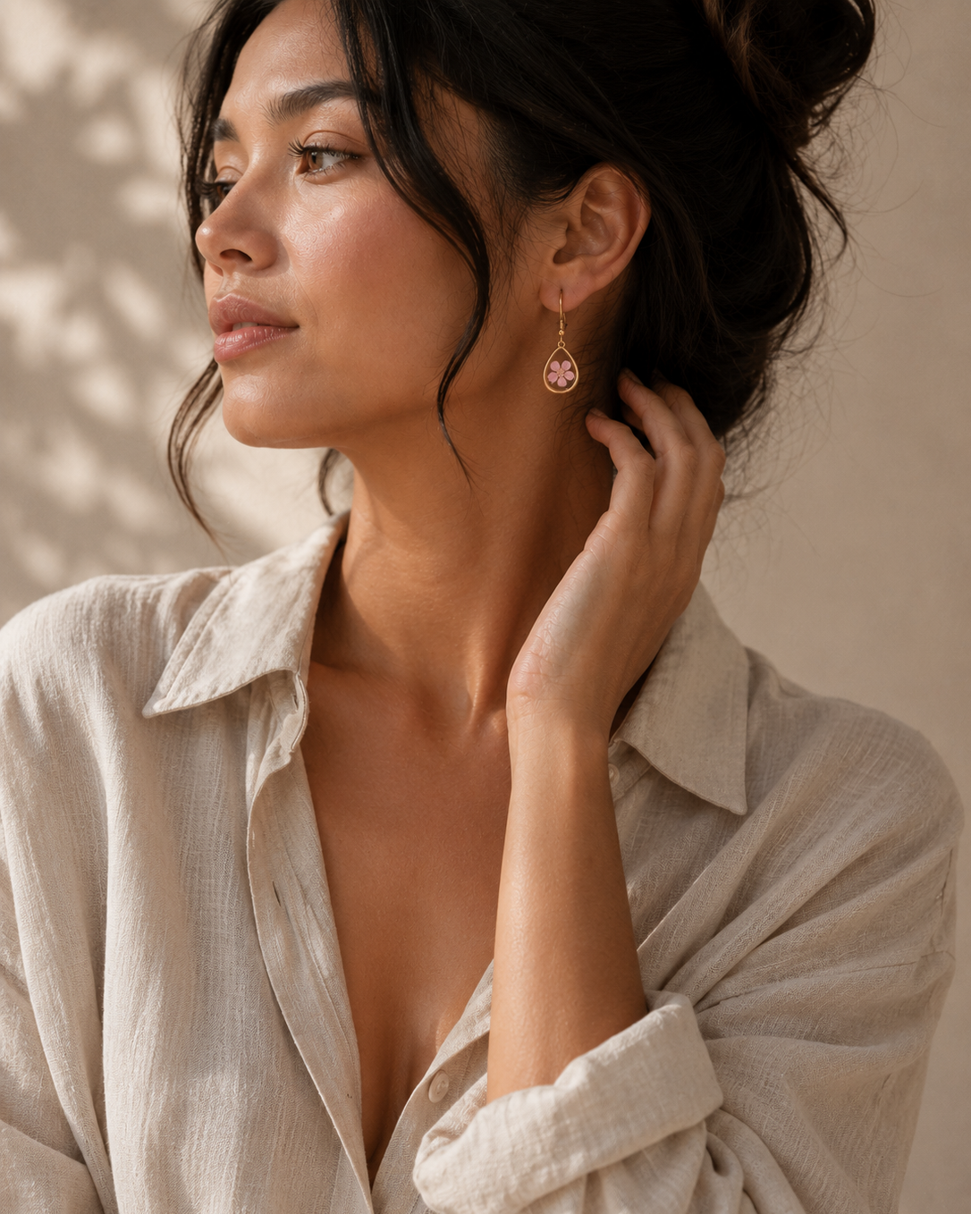 Wildflower Gold Dangle Earrings