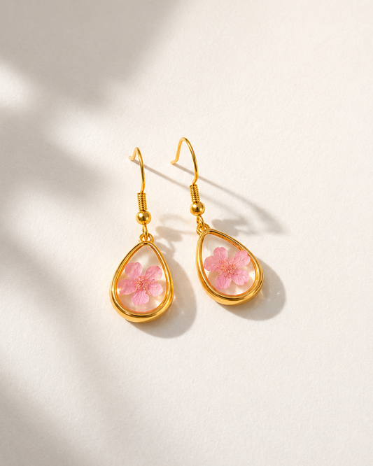 Wildflower Gold Dangle Earrings