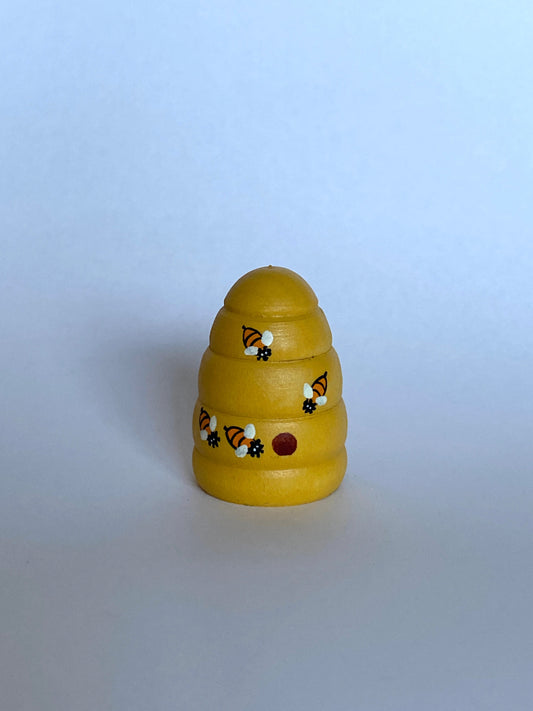 Wooden Beehive Figurine Toy