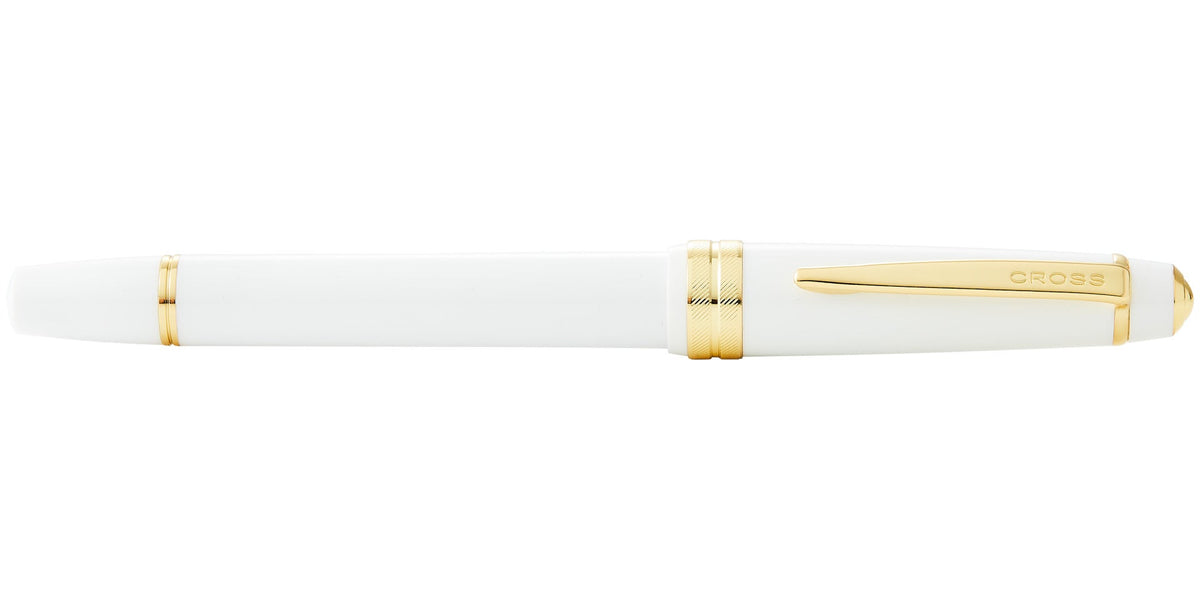 Bailey Light™ Polished White Resin and Gold Tone Fine Nib Fountain Pen